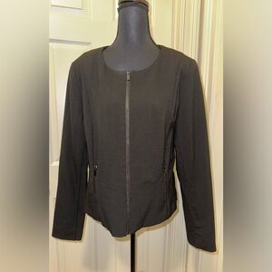 Calvin Klein Black Zipper Blazer